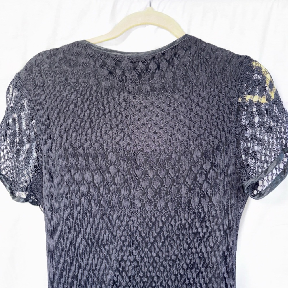 Ultra Dress New York Vintage 90s Black Lace Shift Dress Womens 14 Goth Grunge - Picture 5 of 13